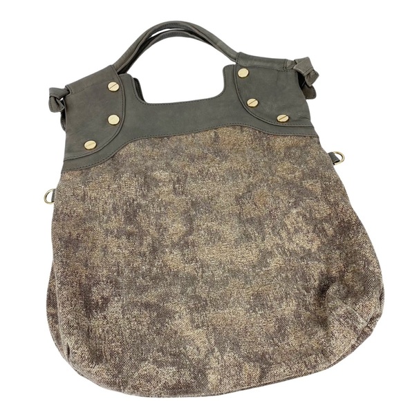 Foley + Corinna Handbags - Foley & Corinna Lady Mid City Tote Taupe Tweed Leather Large